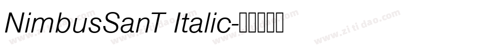 NimbusSanT Italic字体转换